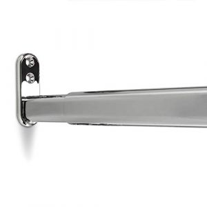 Sotech 1 pièce Barre télescopique tube d'armoire réglable ovale/Longueur : 900-1100 mm y compris palier de barre d'armoire