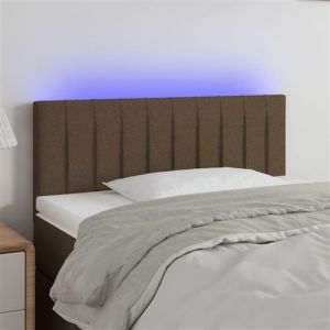VidaXL Hoofdbord LED 80x5x78/88 cm stof donkerbruin3121827