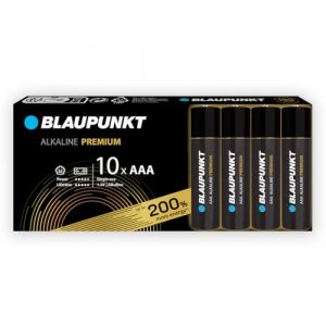 Blaupunkt AAA Piles alcalines Premium, Paquet de 10, idéales pour Les contrôleurs de Jeux et Les Jouets, LR03BPR/10CB