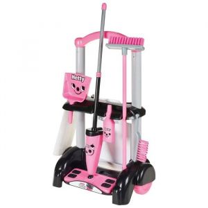 Casdon Henry & Hetty Jouets - Chariot de Nettoyage Hetty - Ensemble Rose inspiré d’Hetty avec 1 serpillière, des brosses, 1 Pelle & Accessoires - Jeu pour Les Enfants âgés de 3 Ans & +