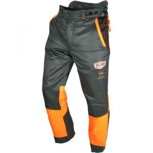 Greenstar Pantalon de bûcheronnage OZAKI Multi-poches Norme CE EN381-5, Classe 1 : 20 m/s, type A