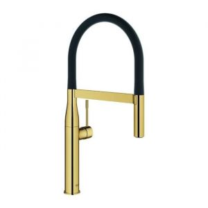 Grohe Essence Mitigeur monocommande évier avec Limiteur de température, Cool Sunrise (30294GL0)
