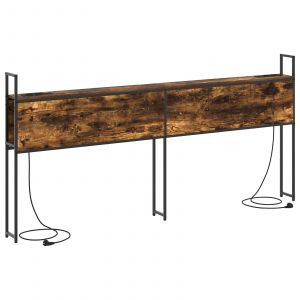 VidaXL T&ecirc;te De Lit De Rangement Ch&ecirc;ne Fum&eacute; 180 Cm Bois D'ing&eacute;nierie