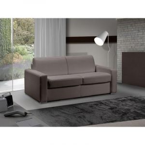 Image de INSIDE Canapé lit 3-4 places MASTER convertible système RAPIDO 160 cm Cuir Eco Taupe MATELAS 18 CM INCLUS