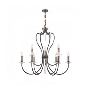 Elstead Suspension Pimlico, bronze fonc&eacute;, 9 ampoules