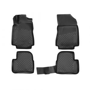 Omac Tapis de sol pour Citroen C3 III 2016-2021 4PCS en TPE Noir
