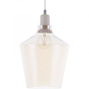 Image de Beliani Lampe suspension doré en verre SANTON