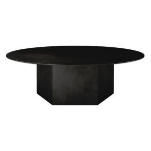 Gubi Table basse Epic - Ø110 cm - Midnight Black Steel