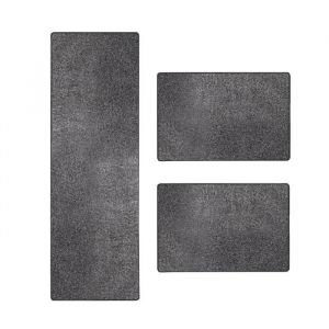 Image de Descente de lit Lyon Gris 77 1 tapis 67 x 250 cm + 2 tapis 67 x 140 cm