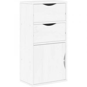 VidaXL Armoire latérale tiroirs odda blanc 40x24x79 cm bois massif pin