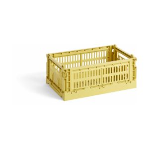 Hay Panier en matière recyclée jaune S Colour Crate