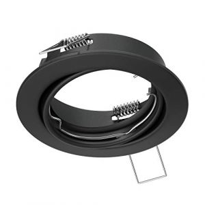 Ledscom.de Cadre de montage au plafond FERE, rond, pivotant, noir mat