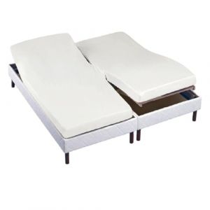 Alpes Blanc - Drap Housse 2x70x190 Blanc TPR
