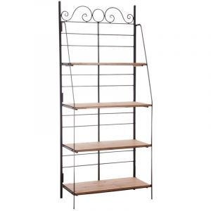 Image de Aubry Gaspard NET 2220 Etagère pliante en métal et bois