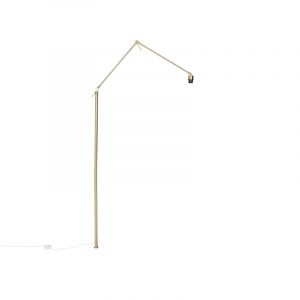 Image de Qazqa Moderne Arm Voor Vloerlamp Goud - Editor Acier Doré/Laiton Oblongue / Luminaire / Lumiere / Éclairage / Intérieur / Salon E27 Max. 1 X 60 Watt