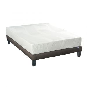 Image de BELLECOUR LITERIE Ensemble 160x200 cm Matelas Mémoire de forme + Sommier Bois Ferme