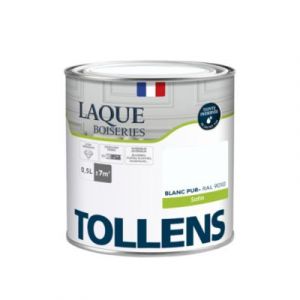 Tollens Laque - Ultra Résistante Multisupport - Satin - Blanc Pur - 0,5L = 7m2
