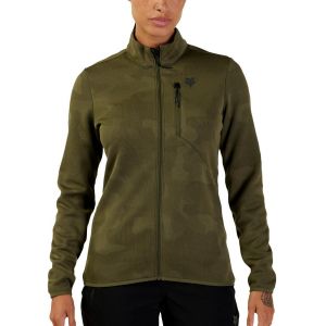 Fox Racing Women's Ranger Midlayer FZ Long Sleeve Jersey, Olive Green