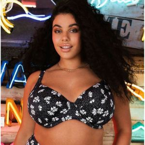 Haut de bikini plongeant - Noir