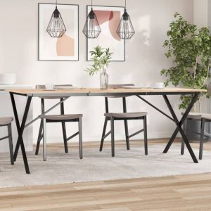 VidaXL Pieds de table à manger cadre en X 160x80x73 cm fonte, pied de table, pied de table d’extrémité,, pied de table d’appoint, pied de fer