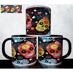 Image de Forever MUG personnalisé Tasse à café - Tête de mort Skull Halloween 1016