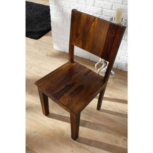 Massivmoebel24 - Chaise 45x45 Palissandre laqu&eacute; Life honey metro life 167 - brun