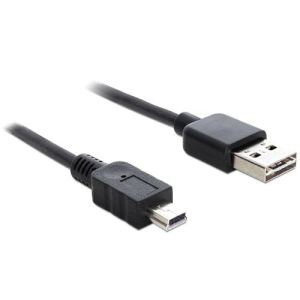 Delock 83362 - C&acirc;ble USB 2.0 type A/mini-A m/m 1 m
