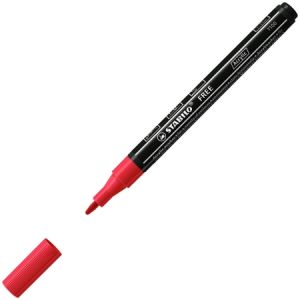 Stabilo Marqueur acrylique FREE T100 - 1 marqueur peinture - Pointe fine - rouge