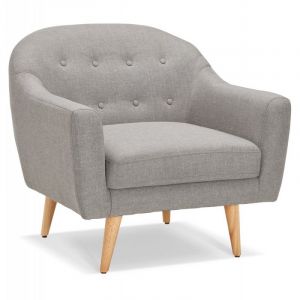 Image de Kokoon Design Fauteuil Tissu Gris ZAMORA