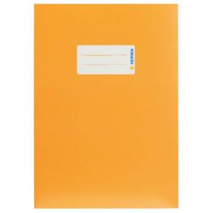 Herma 19761 Enveloppe en carton format A5 avec étiquette - En papier solide et extra épais - Pour cahiers d'école - Orange