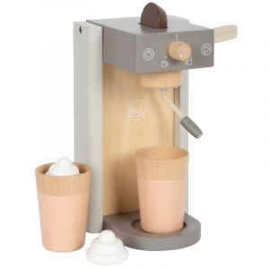 Legler Set Machine à café Gris « Tasty » en Bois, avec Capsules à café et Mousse de Lait, dès 3 Ans, 12680