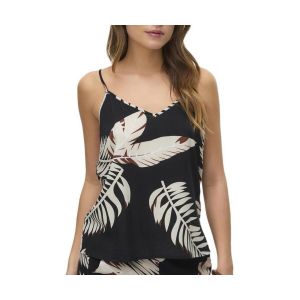Vero Moda Top Imprim&eacute; Feuilles Tropicales D&eacute;collet&eacute; V &Agrave; Bretelles Femme