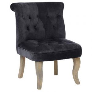 Image de Fauteuil Design Velours "Calixte" 73cm Gris Prix