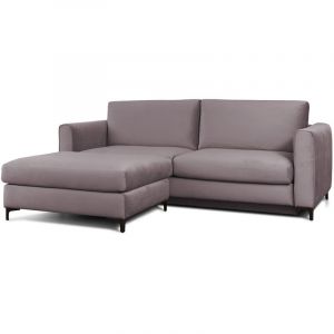 Maison Aubertin Pouf Fiesole Velours Gris fonc&eacute;