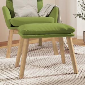 VidaXL Repose-pied Vert clair 45x29,5x39 cm Velours