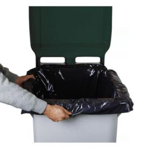 Image de Housse pour conteneur recyclée 750 L Noir Carton de 50