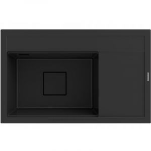 Granitan - vier de cuisine en granit noir bouchon de lunette moderne rendo