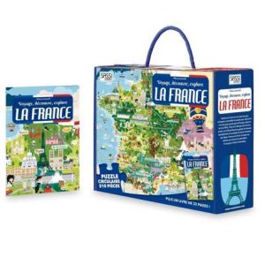 Image de Sassi Science Coffret livre et puzzle 210 pièces : Voyage, découvre, explore : La France