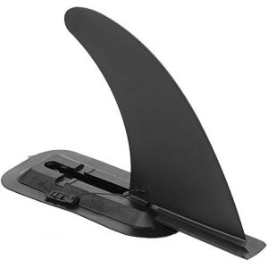 Vgeby Nageoire Stabilisateur Centre Fin Gouvernail Arrière Aileron Central Détachable en PVC pour Surf Planche Bateaux Kayak - Noire