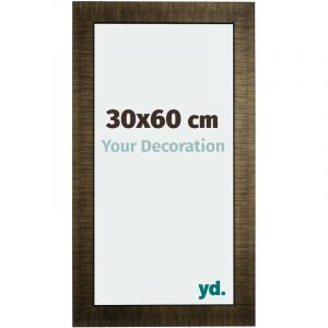 Your Decoration - 30x60 cm - Cadres Photo en Bois Avec Verre Plexiglas - Anti-Reflet - Excellente Qualité - Champagne Brossé - Cadre Decoration Murale - Leeds,