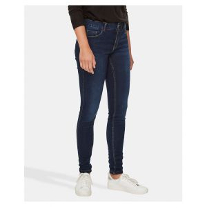 Image de Vero Moda Seven Regular Waist Shape-up Slim Fit Jeans Women blue DarkBlueDenim - Taille XS