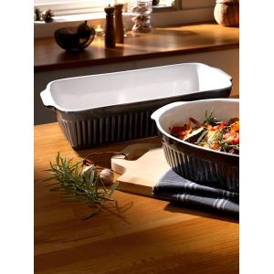 Creatable Plat à gratin rectangulaire 'Classic Black & White' Noir::Blanc