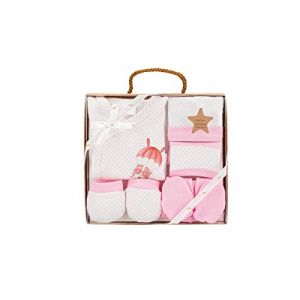 Interbaby Coffret cadeau pour bébé: ensemble 5 pièces, modèle Paracaidista, rose