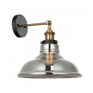 L inaire Center Applique murale industrielle et rétro Hubert Noir, doré 1 ampoule