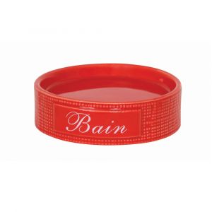 MSV Porte savon ceramique dinan rouge