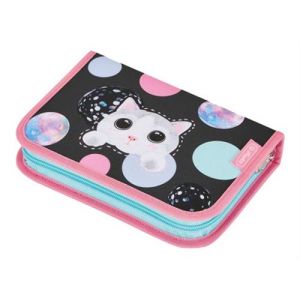 Herlitz Trousse d'écolier Bagages pour Enfants, 50043286, Cute Cat, 20,5 x 14 x 3,8 cm
