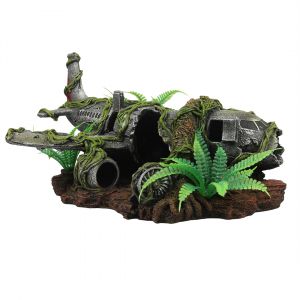 Accessoire de terrarium épave d’avion jungle Terra Della
