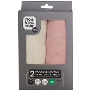 Trois Kilos Sept Housse de matelas à langer (x2)