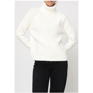 Kebello Pull Pull col Roul&eacute; Blanc F