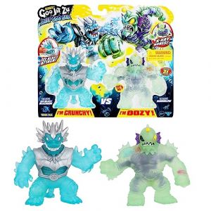 Heroes Of Goo Jit Zu Deep Goo Sea Coffret duel de 2 figurines! Ice Blast Blazagon exclusif V Horriglow exclusif. Fais s&rsquo;affronter tes figurines super-craquantes et super-visqueuses sans plus attendre!